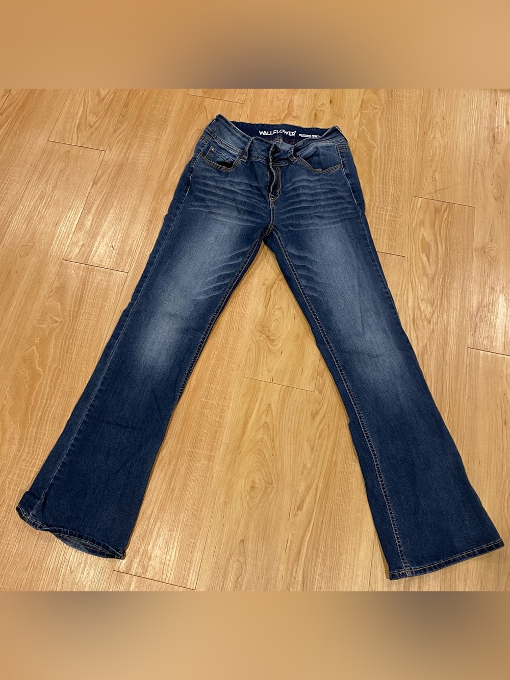 Wallflower Women's Dark Blue Flare Jeans